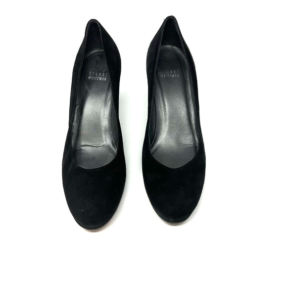 Stuart Weitzman size 8 black suede heels JW408932 M width - Picture 3 of 9